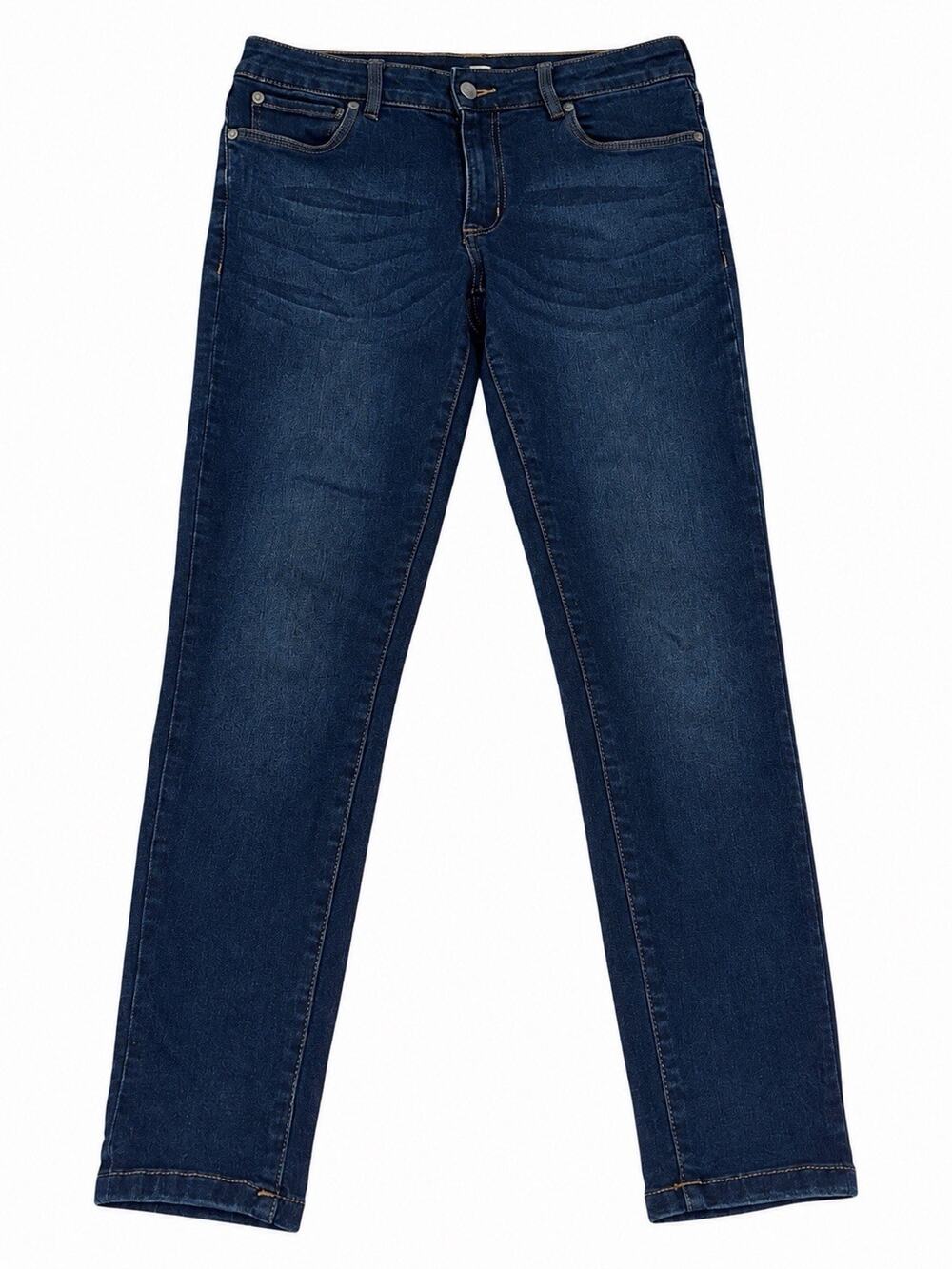Tahari Women’s Dark Wash Stretch Jeans Size 6/28 Straight Leg Blue Denim